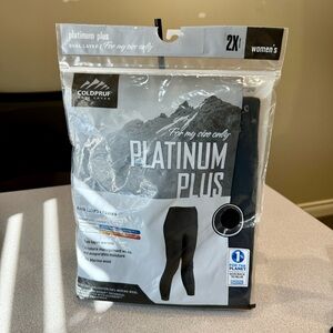 NEW! Coldpruf Platinum Performance Base Duel Layer Pants Black Women's 2X 2XL